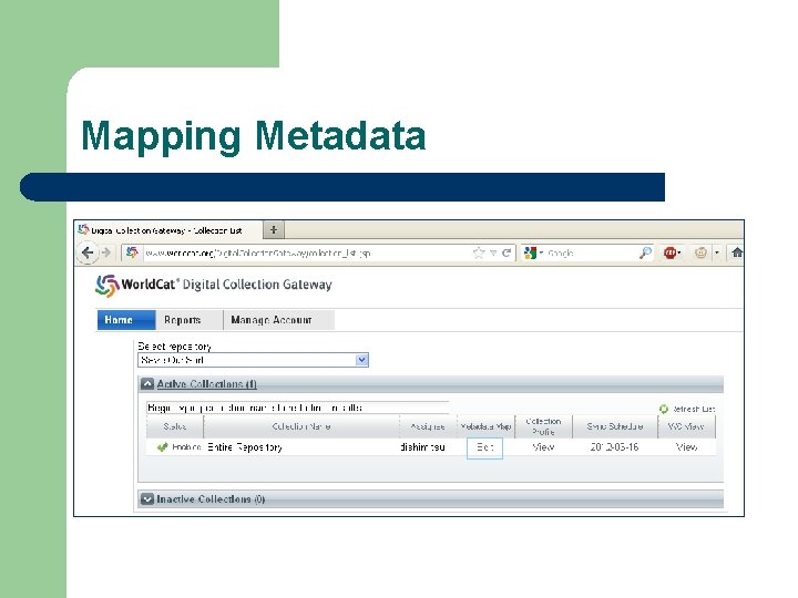 Mapping Metadata 