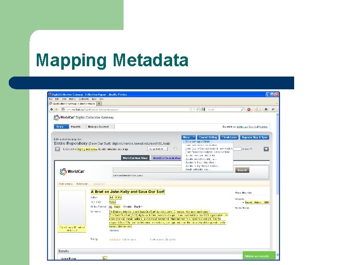 Mapping Metadata 