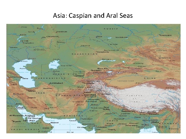 Asia: Caspian and Aral Seas 