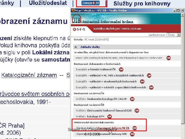Školení JVK České Budějovice 8. 12. 2006 Školení JVK České Budějovice 8. 12. 2006