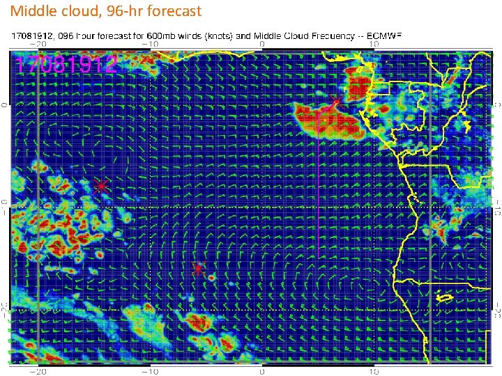 Middle cloud, 96 -hr forecast 