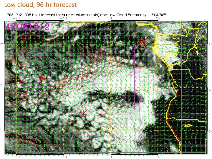 Low cloud, 96 -hr forecast 