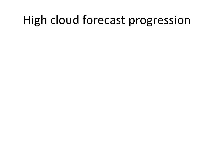 High cloud forecast progression 