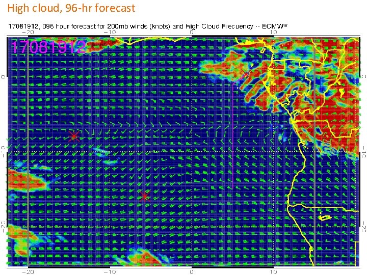 High cloud, 96 -hr forecast 