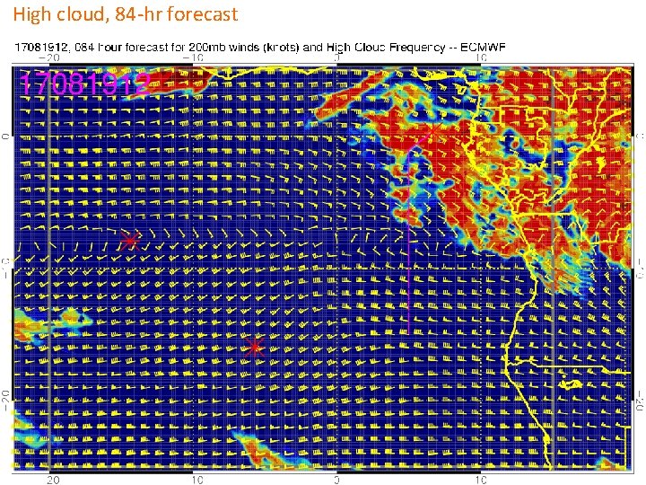High cloud, 84 -hr forecast 