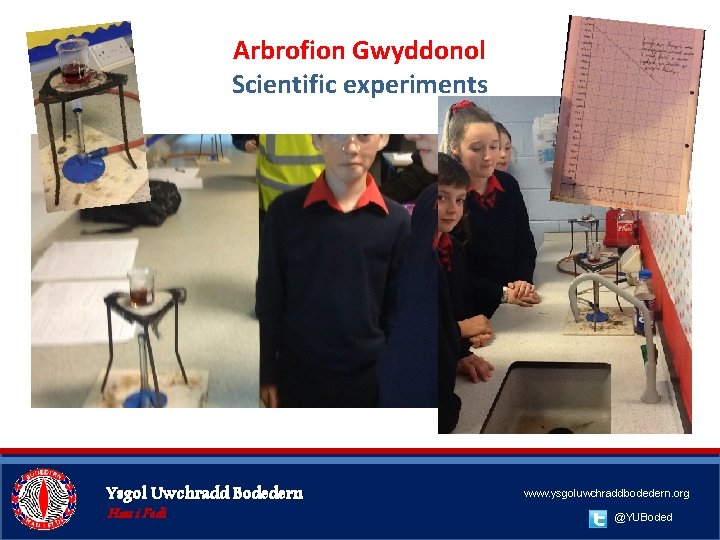 Arbrofion Gwyddonol Scientific experiments Ysgol Uwchradd Bodedern Hau i Fedi www. ysgoluwchraddbodedern. org @YUBoded