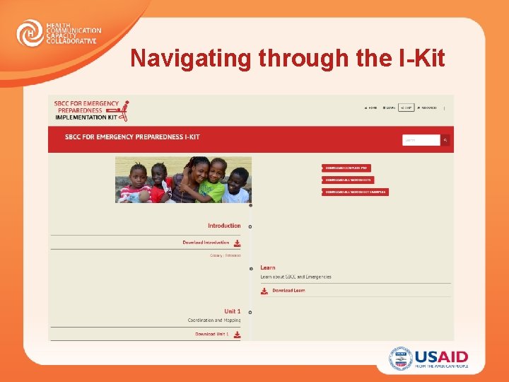 Navigating through the I-Kit 