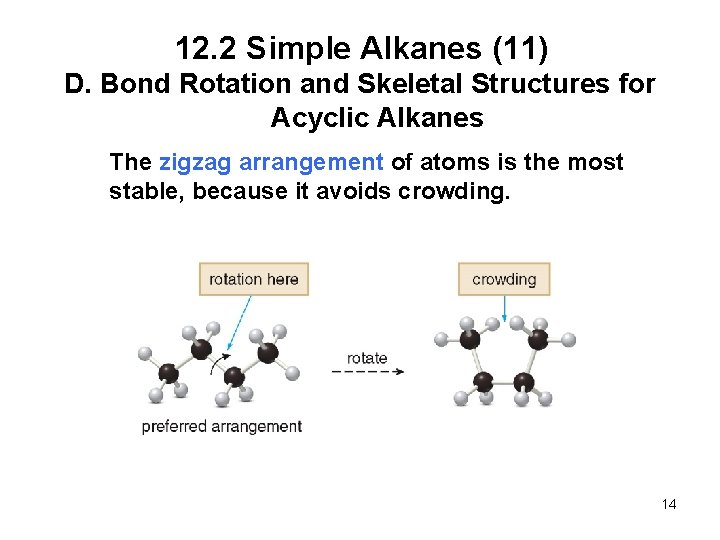 12. 2 Simple Alkanes (11) D. Bond Rotation and Skeletal Structures for Acyclic Alkanes