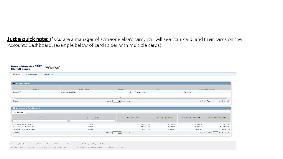 Just a quick note: If you are a manager of someone else’s card, you