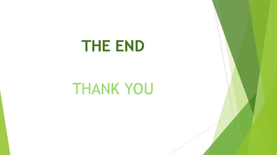 THE END THANK YOU 