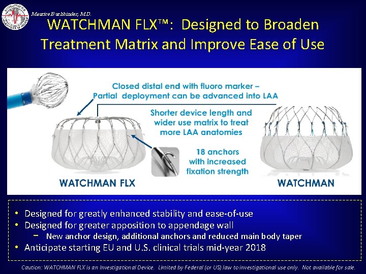 Maurice Buchbinder, M. D. WATCHMAN FLX™: Designed to Broaden Treatment Matrix and Improve Ease