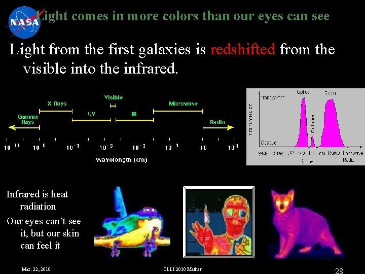 Light comes in more colors than our eyes can see Light from the first