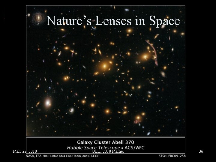 Nature’s Lenses in Space Mar. 22, 2010 OLLI 2010 Mather 36 