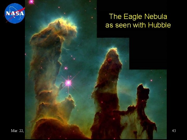The Eagle Nebula as seen with Hubble Mar. 22, 2010 The Eagle Nebula as