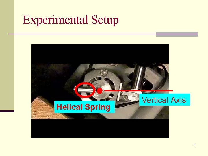 Experimental Setup Helical Spring Vertical Axis 3 