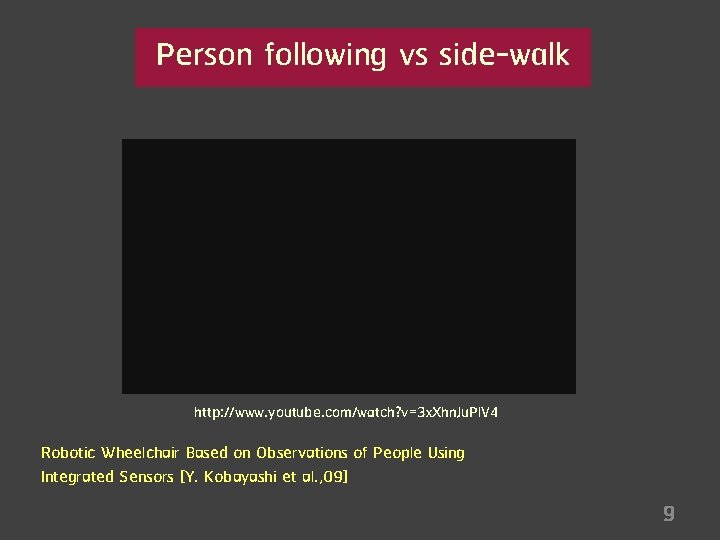 Person following vs side-walk http: //www. youtube. com/watch? v=3 x. Xhn. Ju. Pl. V