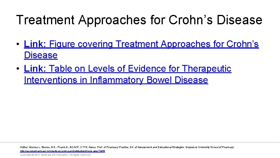 Treatment Approaches for Crohn’s Disease • Link: Figure covering Treatment Approaches for Crohn’s Disease