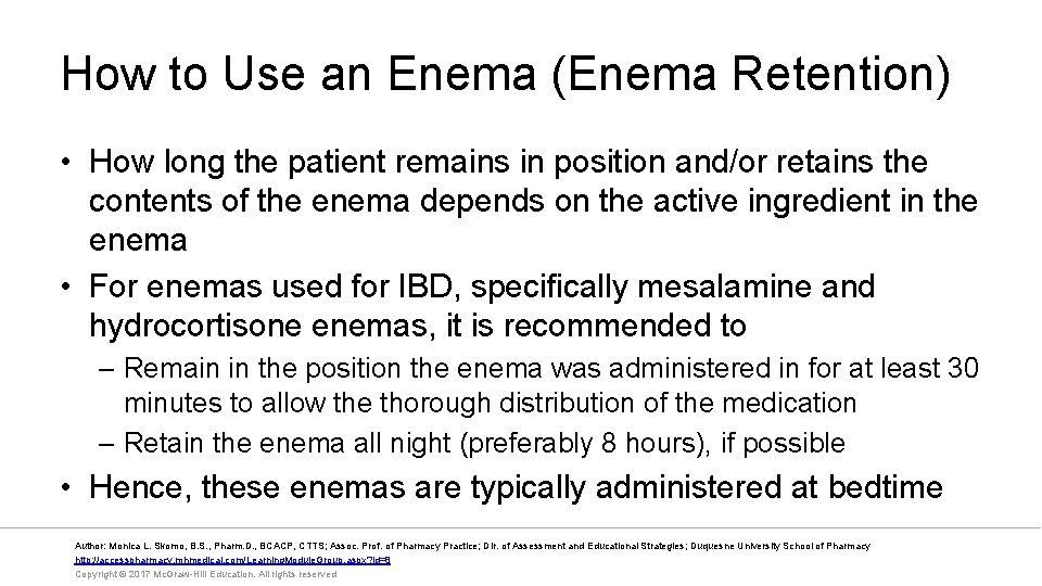 How to Use an Enema (Enema Retention) • How long the patient remains in
