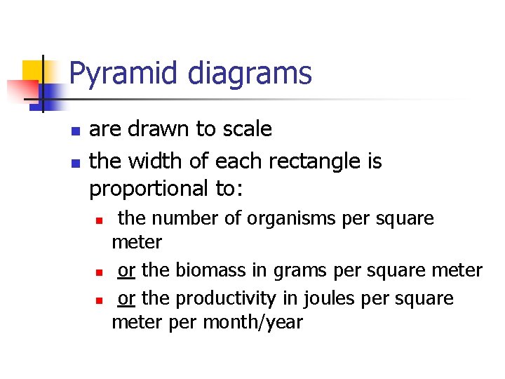 Pyramid diagrams n n are drawn to scale the width of each rectangle is