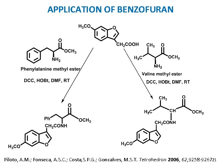 APPLICATION OF BENZOFURAN Piloto, A. M. ; Fonseca, A. S. C. ; Costa, S.