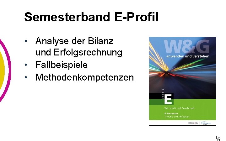 Semesterband E-Profil • Analyse der Bilanz und Erfolgsrechnung • Fallbeispiele • Methodenkompetenzen | 