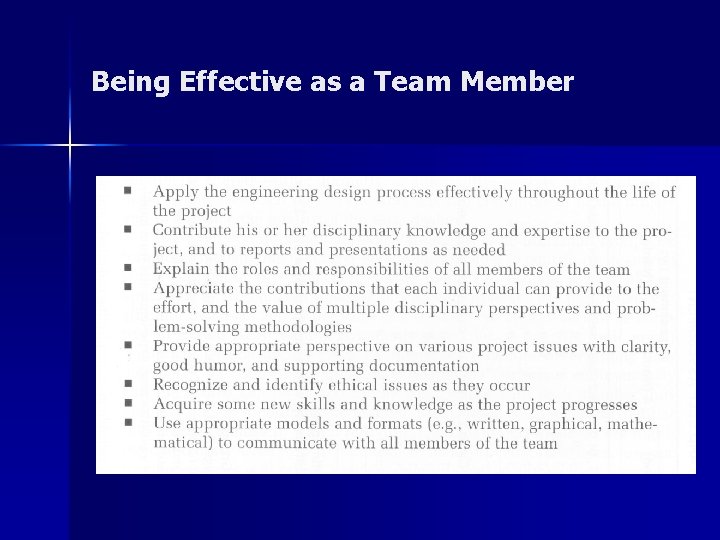 Being Effective as a Team Member Being Effective as a Team Member