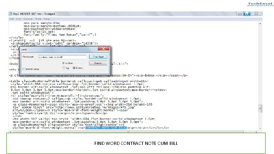 FIND WORD CONTRACT NOTE CUM BILL 