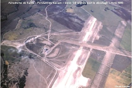 Aérodrome de Saïda – Pendant les travaux – Deux T-6 alignés pour le décollage