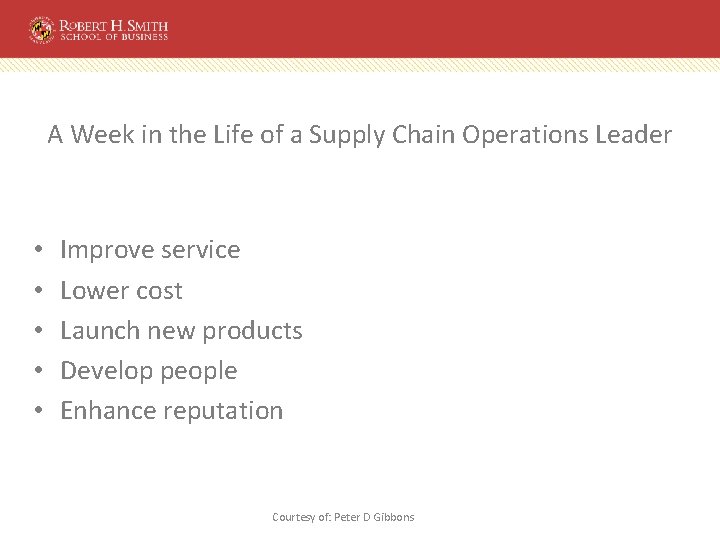 A Week in the Life of a Supply Chain Operations Leader • • •