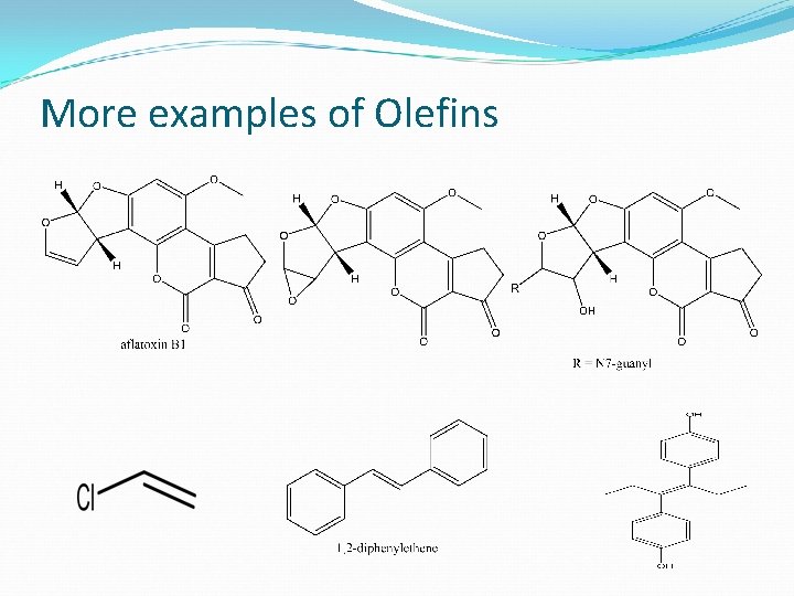 More examples of Olefins 