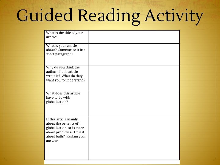 Guided Reading Activity 25 