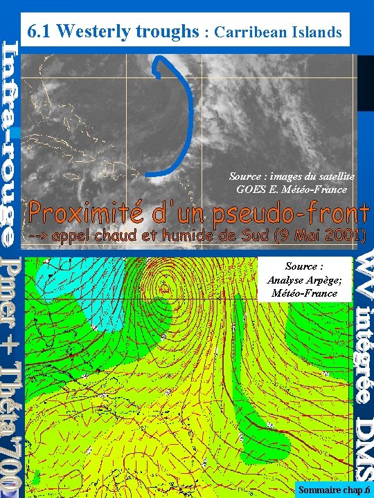 6. 1 Westerly troughs : Carribean Islands Source : images du satellite GOES E.
