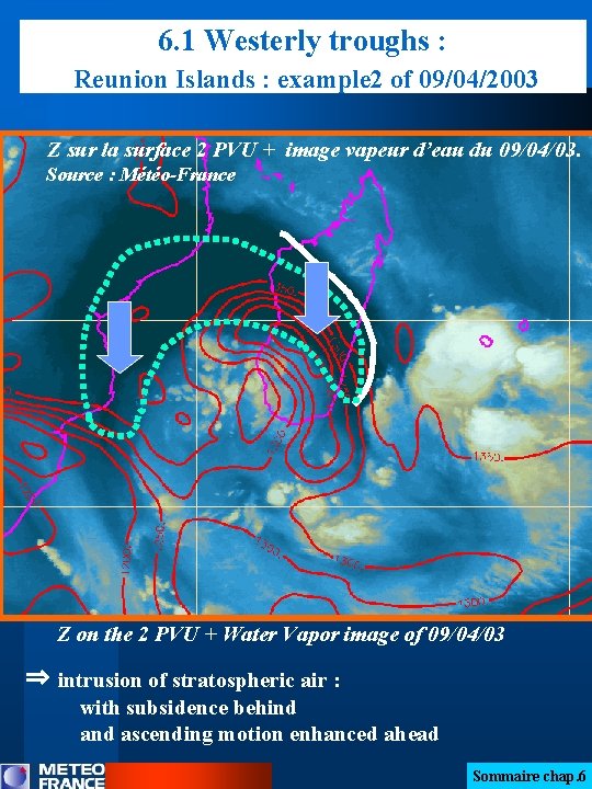 6. 1 Westerly troughs : Reunion Islands : example 2 of 09/04/2003 Z sur