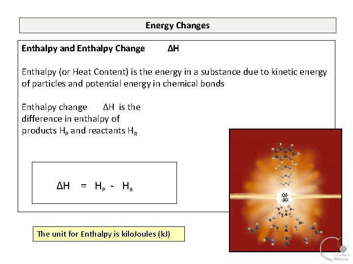 Energy Changes Enthalpy and Enthalpy Change ∆H Enthalpy (or Heat Content) is the energy