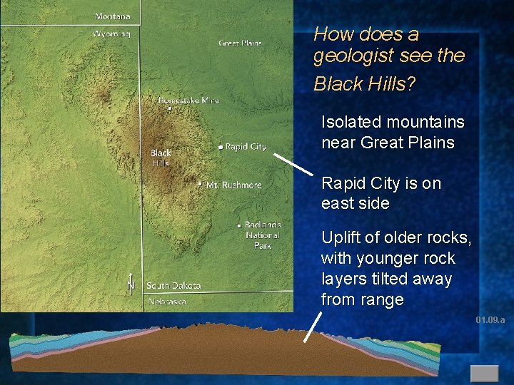 How does a geologist see the Black Hills? Isolated mountains near Great Plains Rapid