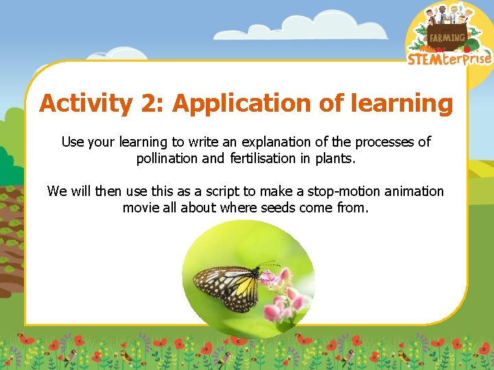 Activity 2: Application of learning Use your learning to write an explanation of the