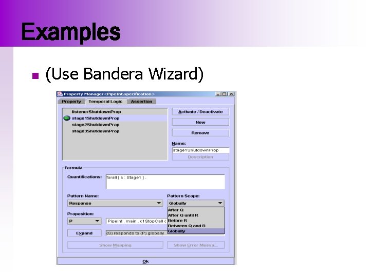 Examples n (Use Bandera Wizard) 