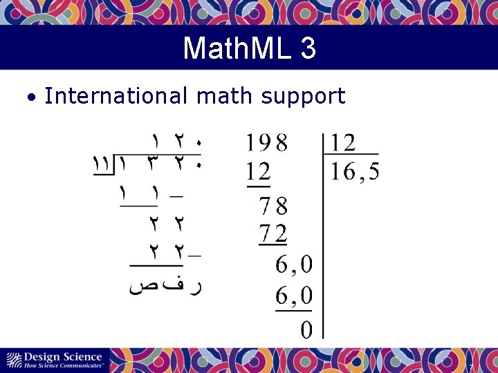 Math. ML 3 • International math support 7 