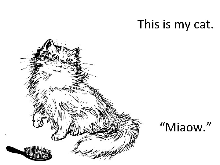 This is my cat. “Miaow. ” 