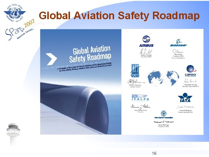 Global Aviation Safety Roadmap 16 