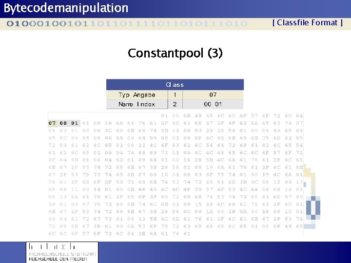 Bytecodemanipulation [ Classfile Format ] Constantpool (3) 