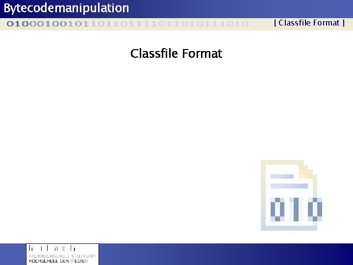 Bytecodemanipulation [ Classfile Format ] Classfile Format 