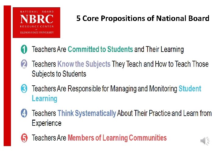 5 Core Propositions of National Board 