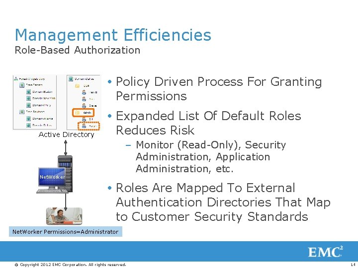 Management Efficiencies Role-Based Authorization Policy Driven Process For Granting Permissions Active Directory Net. Worker