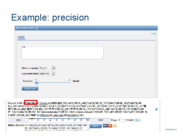 Example: precision 