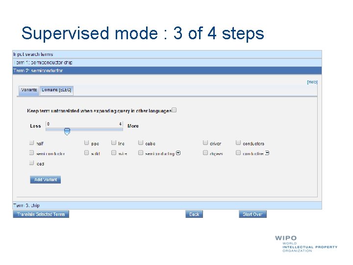 Supervised mode : 3 of 4 steps 