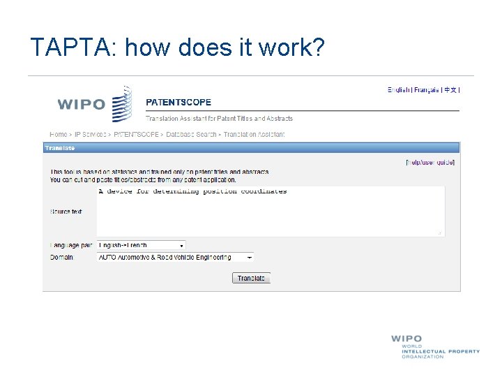 TAPTA: how does it work? 