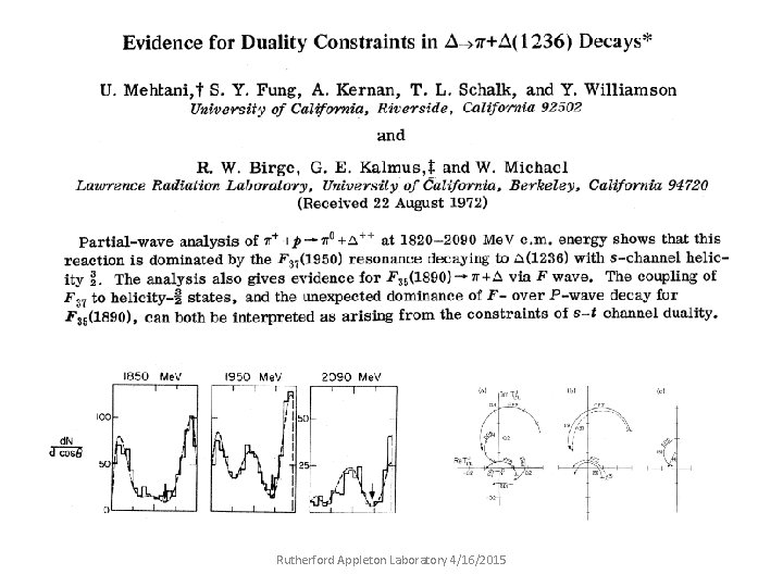 Rutherford Appleton Laboratory 4/16/2015 