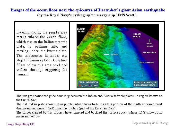 Images of the ocean floor near the epicentre of December's giant Asian earthquake (by