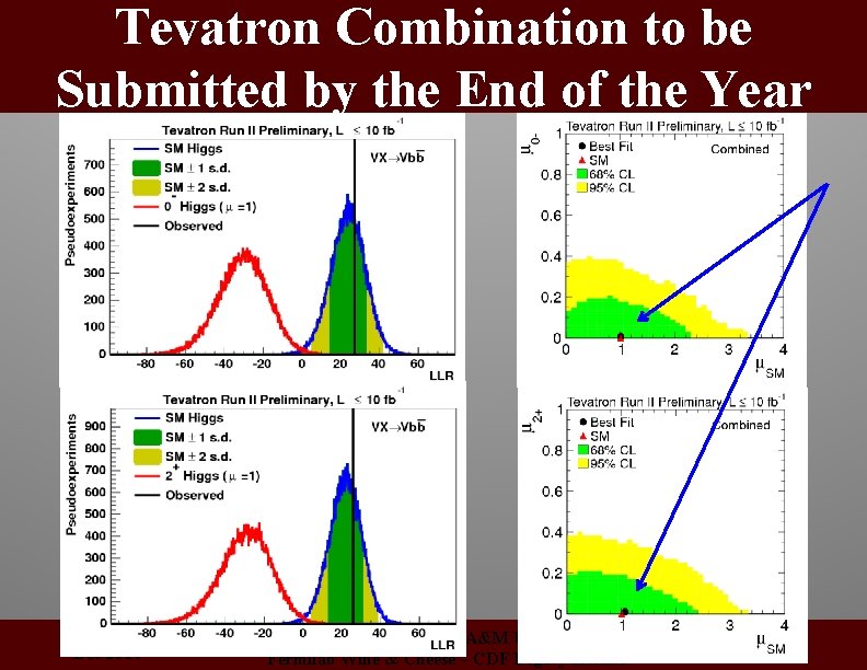 Tevatron Combination to be Submitted by the End of the Year Dec 2014 David